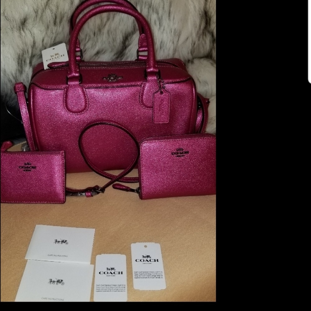 Coach purse, wallet and small wristlet brand new